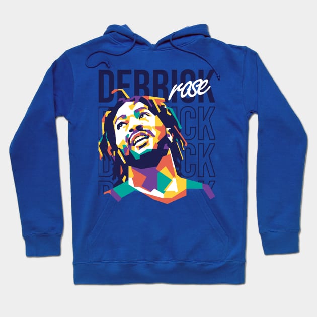 Derrick Rose on WPAP art 2 Hoodie by pentaShop